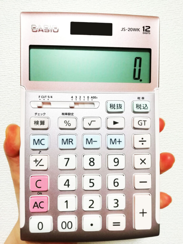 CASIO JS-20WKの電卓
