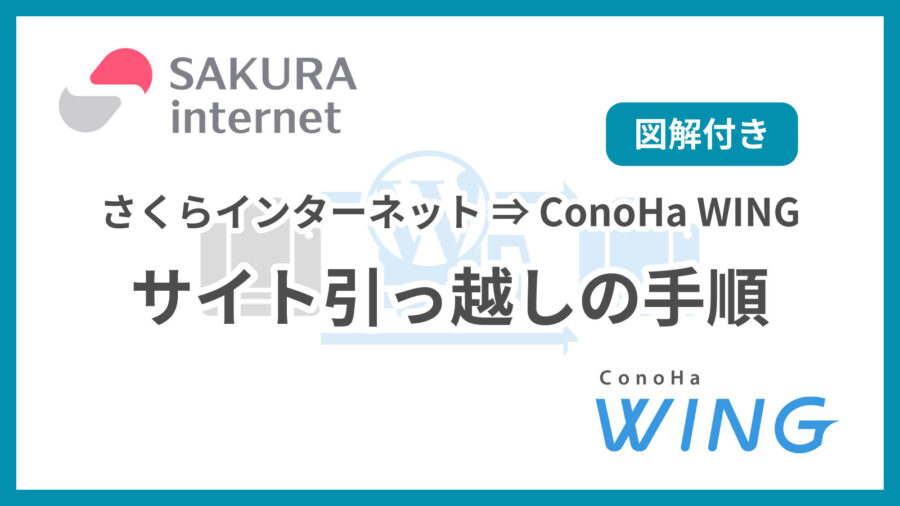 【図解付きで簡単】さくらインターネットからConoHa WINGへのサイト引っ越し手順